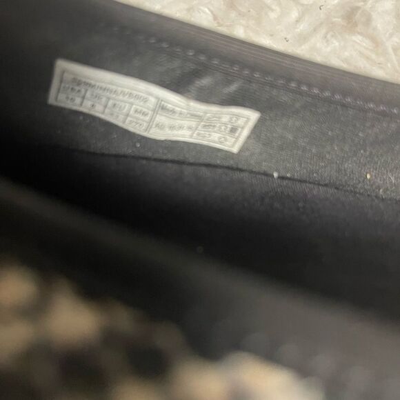 Visonic Leather Snakeskin Patterned Black & beige slip on Flats SZ10 - Picture 9 of 11